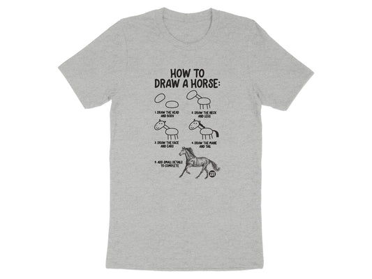 How to Draw a Horse Step by Step Illustration Shirt