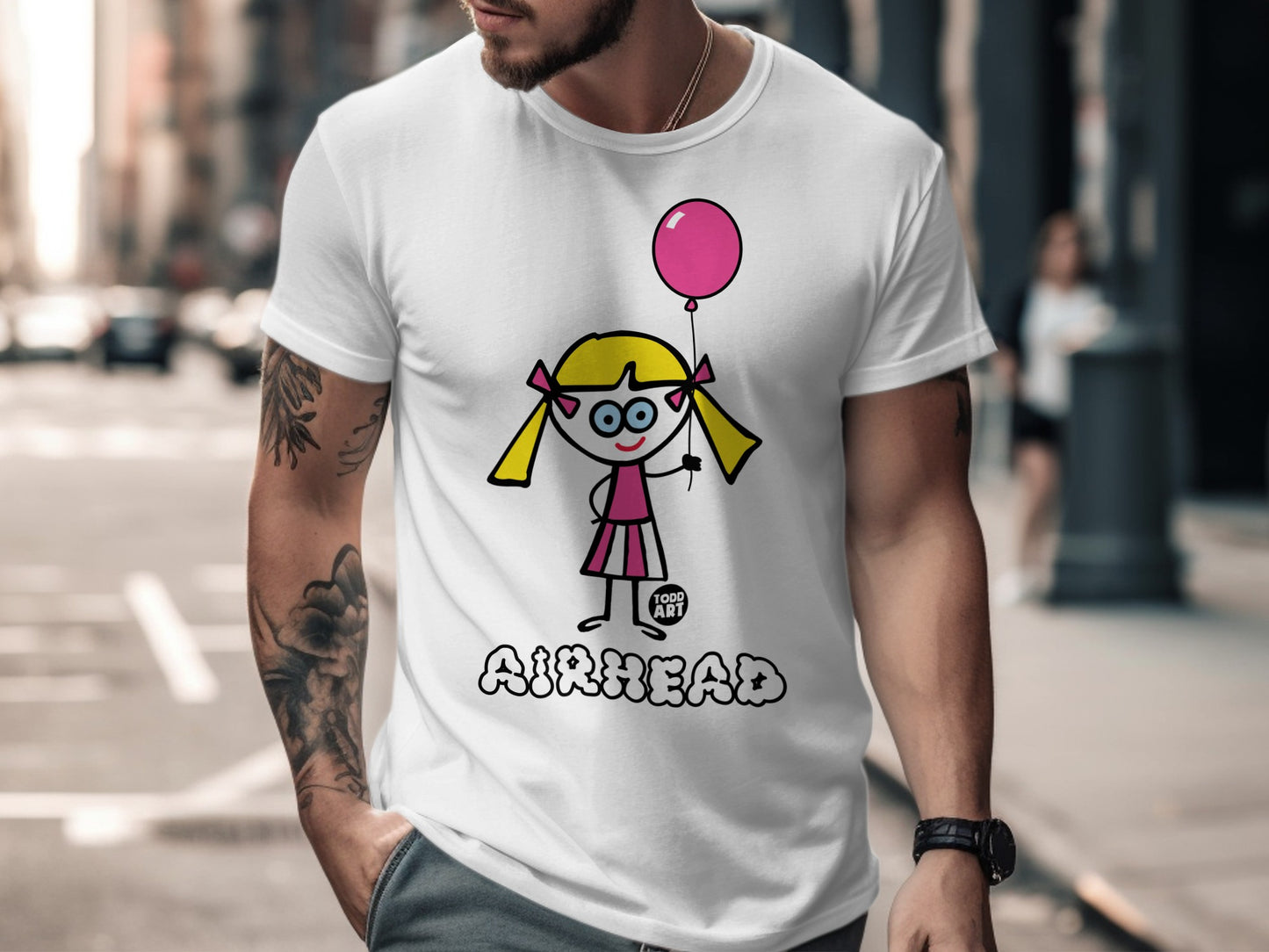 Airhead Design T-Shirt with Cute Cartoon Character