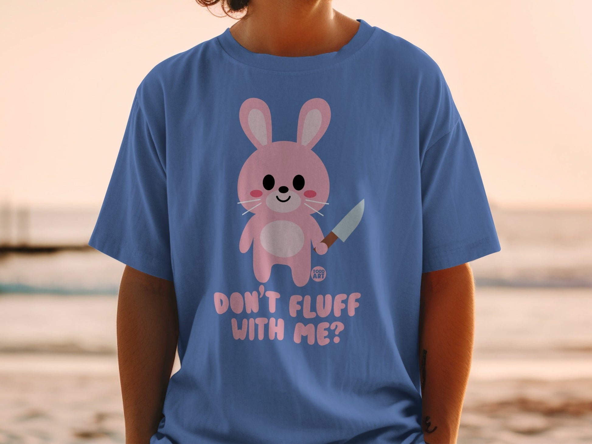 Don't Fluff With Me Bunny Graphic T-Shirt
