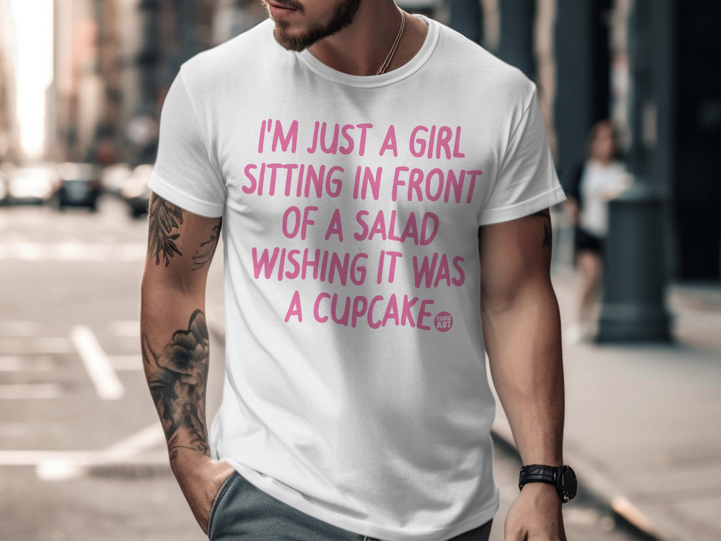 I'm Just a Girl Wishing It Was a Cupcake T-shirt
