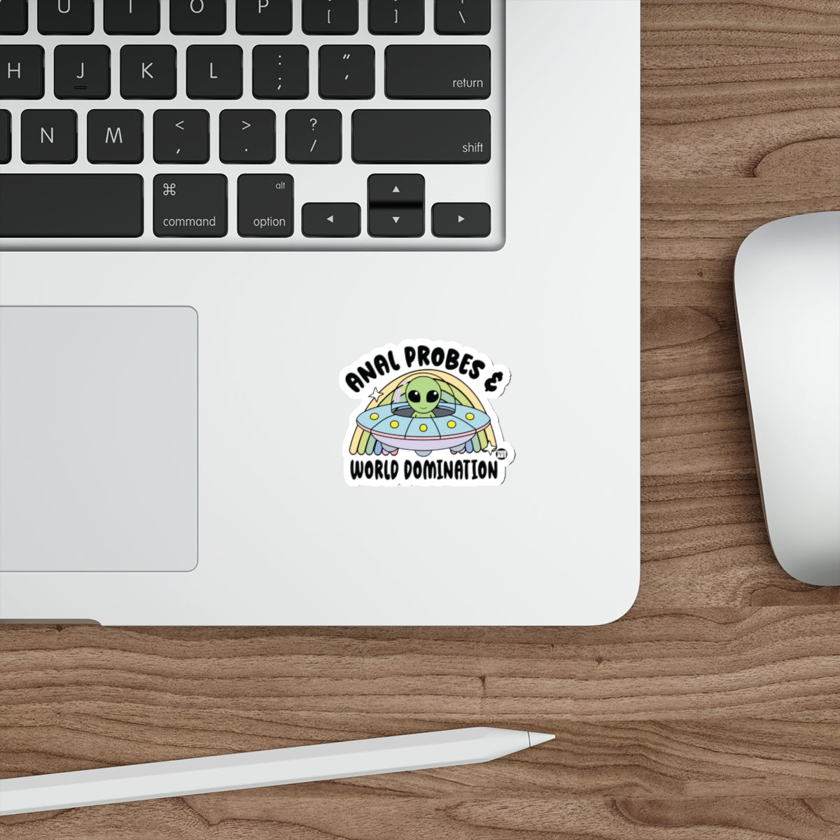 Anal Probes World Domination UFO Alien Laptop Sticker