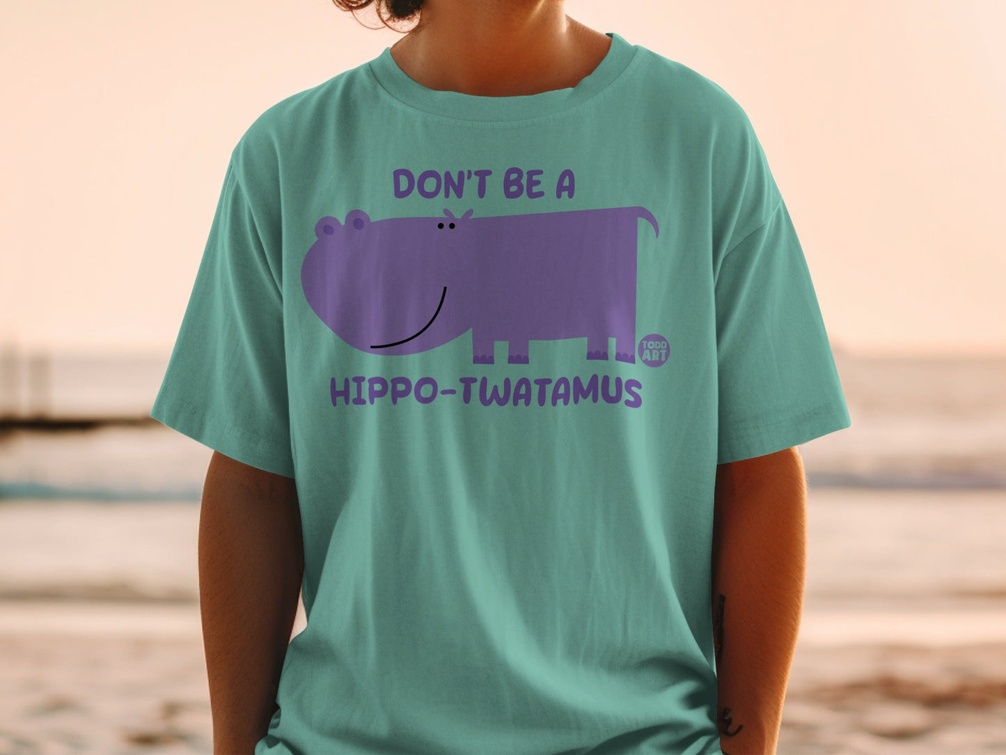 Don't Be A Hippo-Twatamus Humorous Graphic T-Shirt