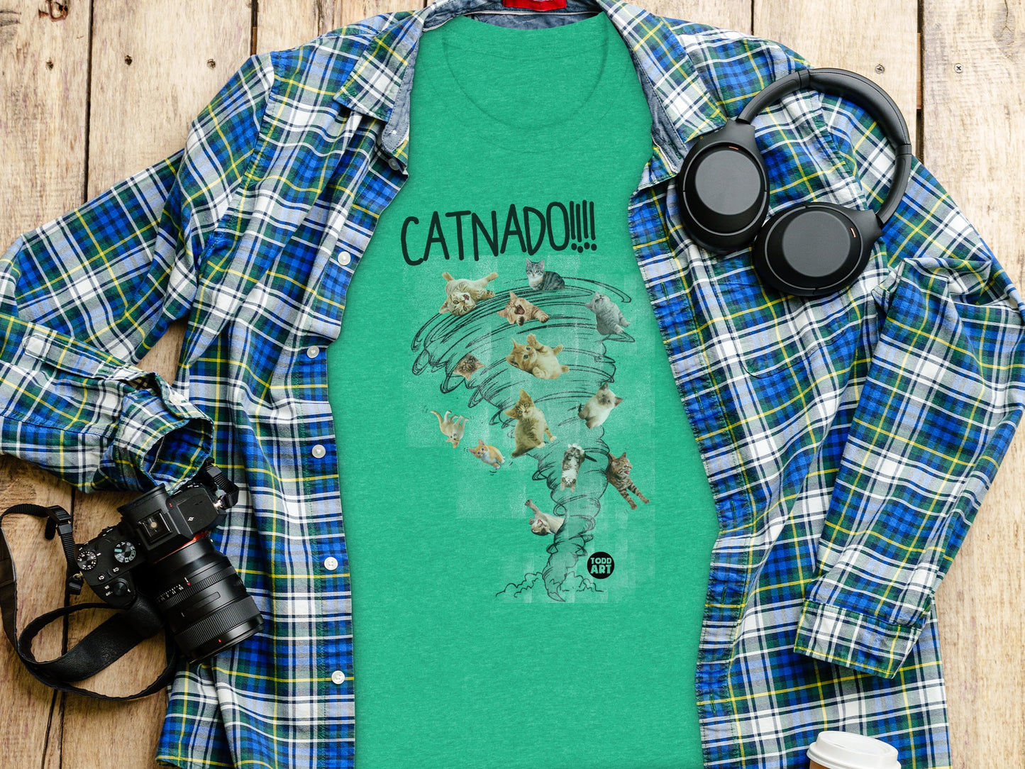 Funny Catnado Cats T-Shirt Cat Tornado Graphic Tee