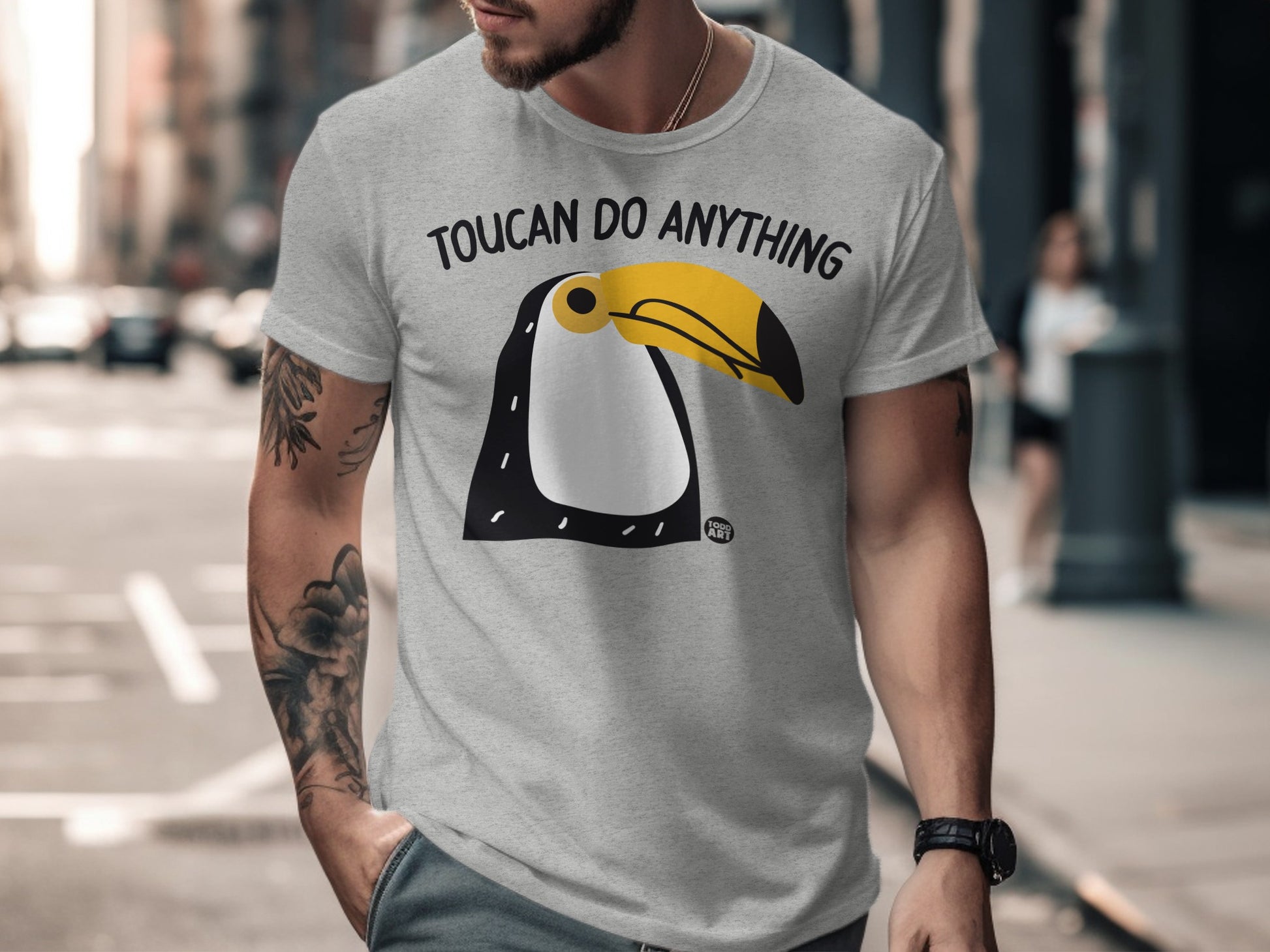 TOUCAN DO ANYTHING Funny Casual Graphic Tee Shirt