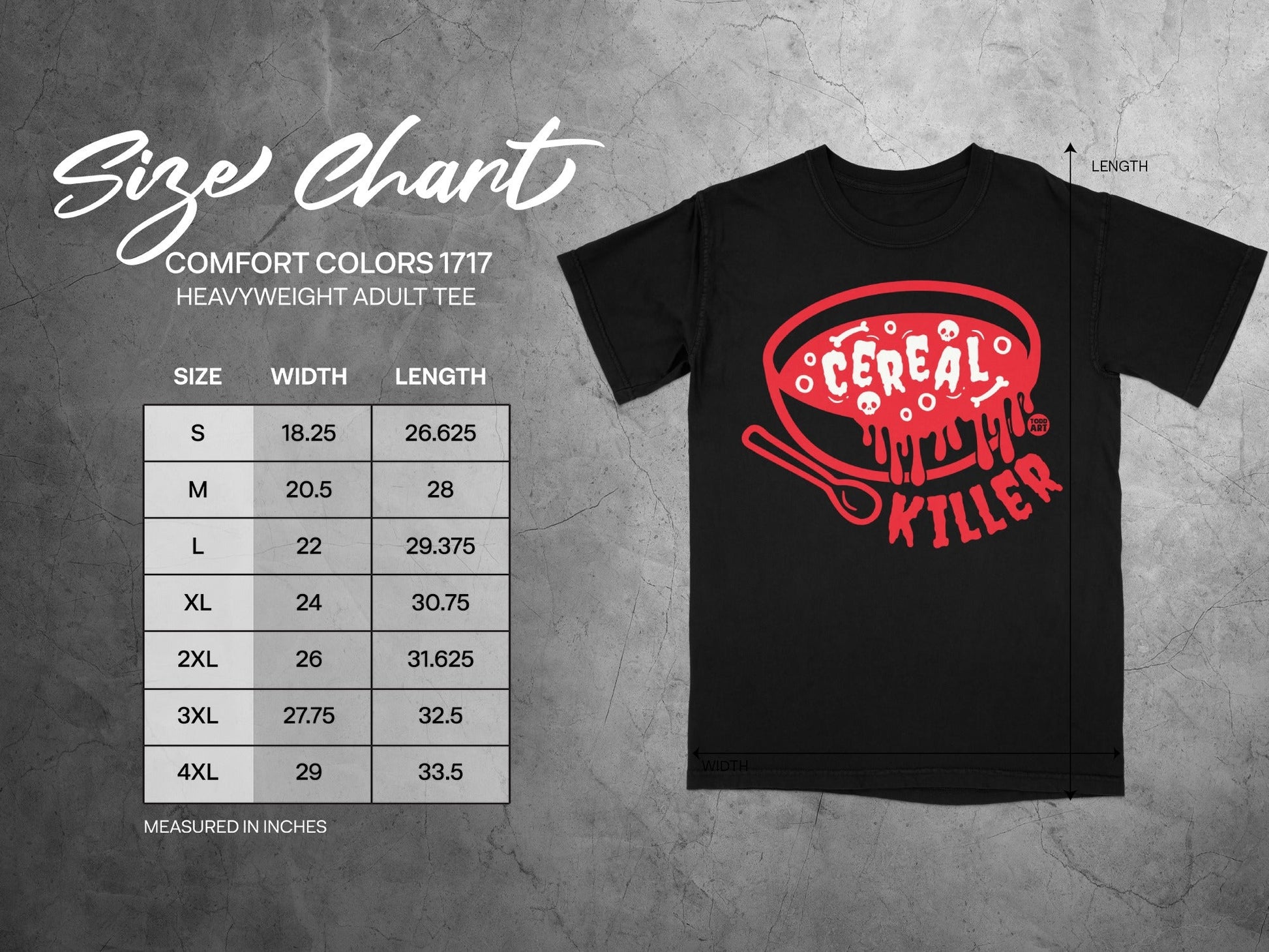 Cereal Killer Graphic Tee Comfort Colors 1717 Adult Shirt