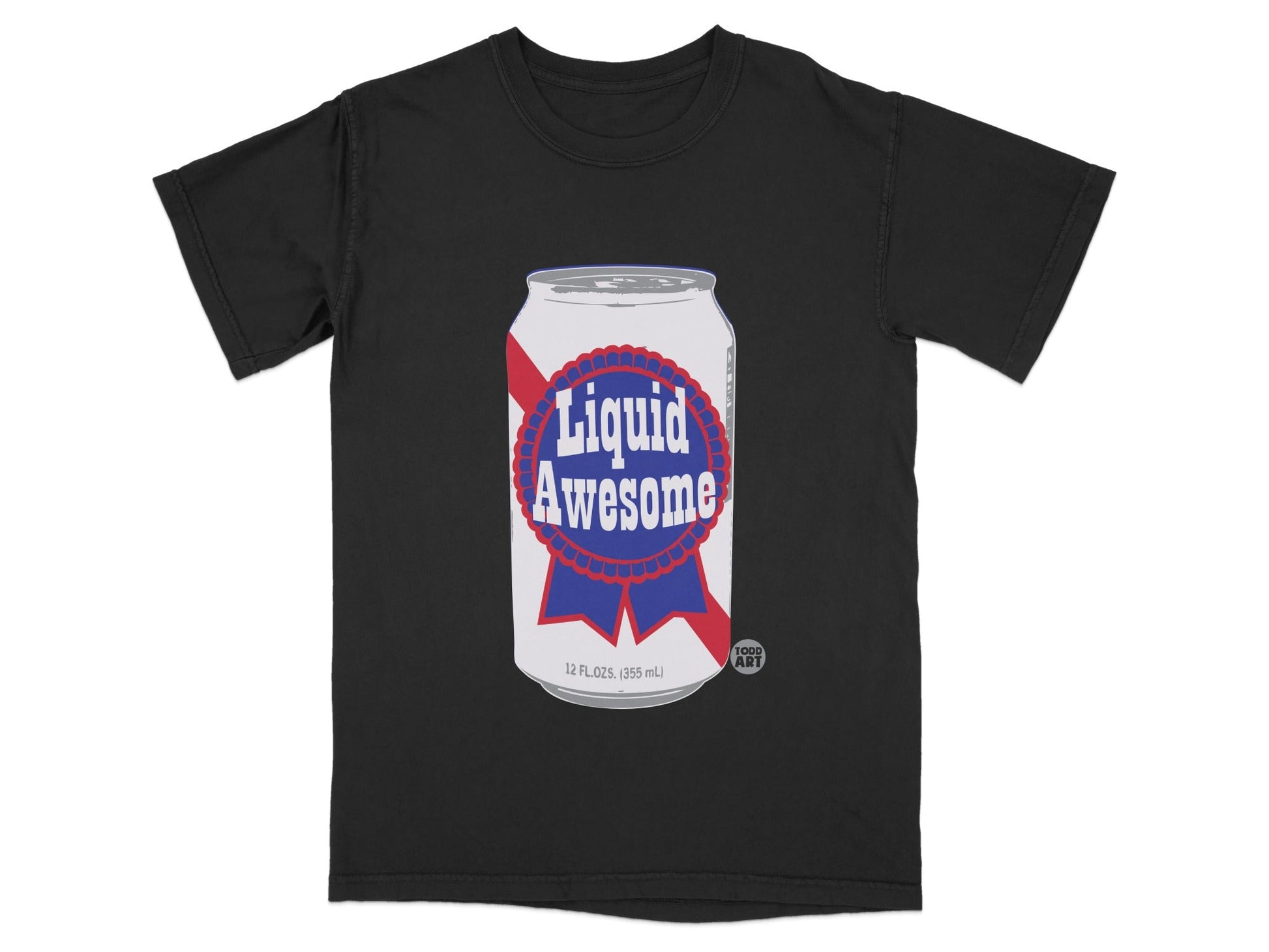 Liquid Awesome 12 Fl. Ozs Graphic Black T-Shirt