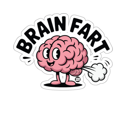 Funny Cartoon Brain Fart Design Humorous Mind Moment 