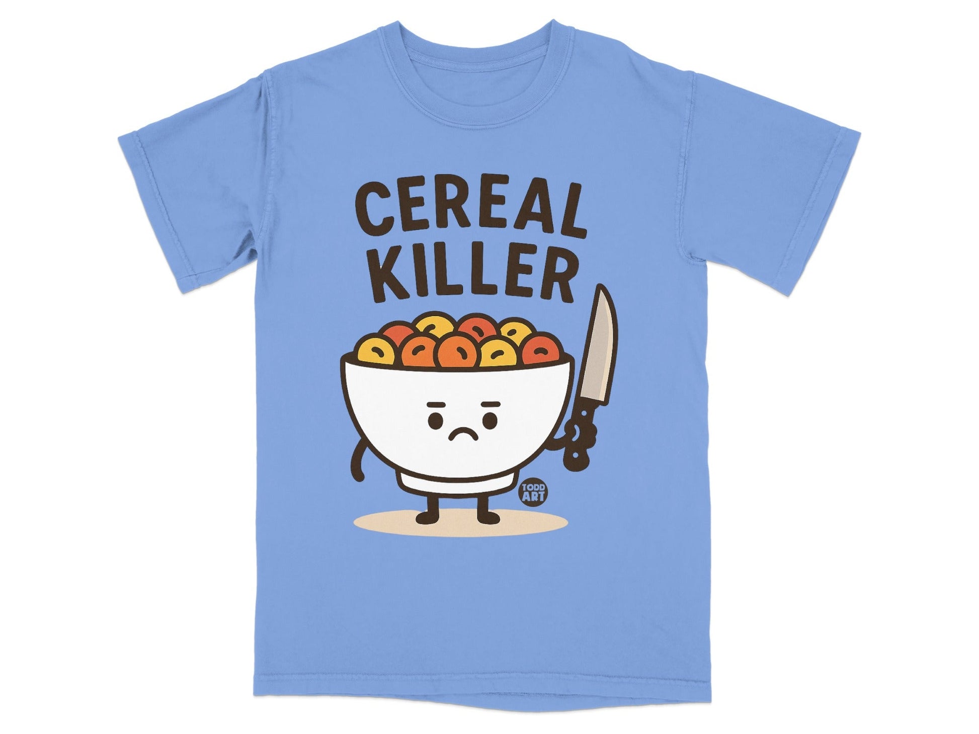Cereal Killer Funny Graphic Design T-shirt for Humor