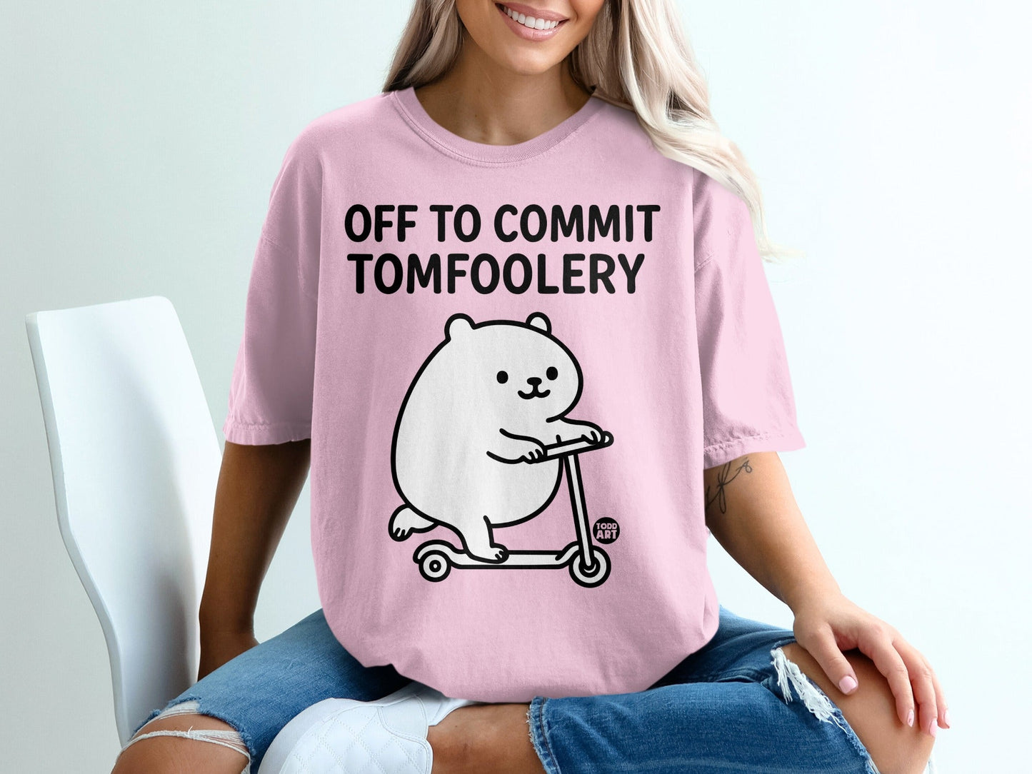 Off To Commit Tomfoolery Cute Bear Design Shirt