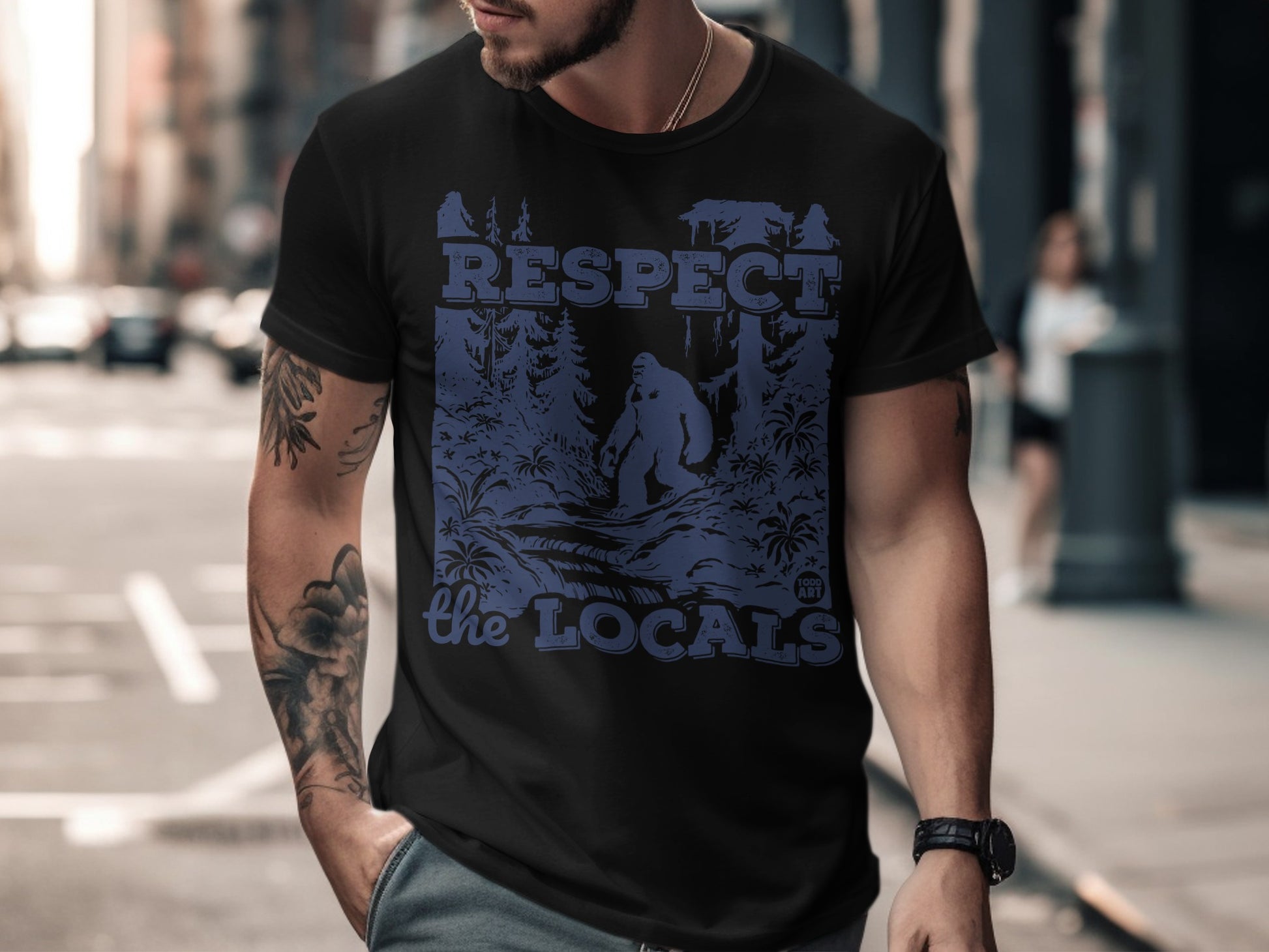 Respect the Locals Sasquatch Graphic T-Shirt