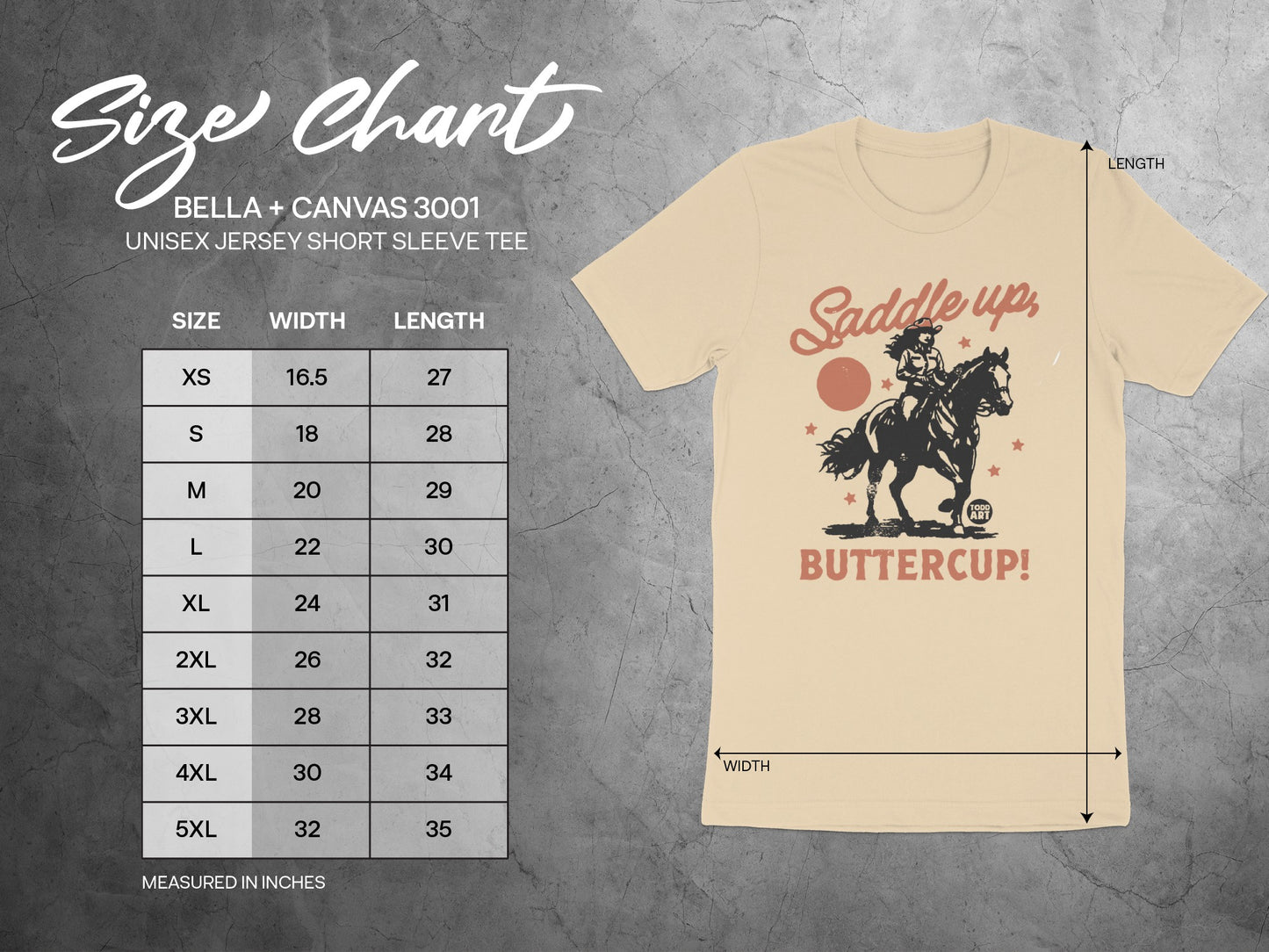 Saddle Up Buttercup Cowboy T-Shirt Unisex Jersey
