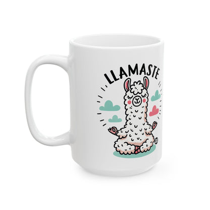 Llama Namaste Meditation Todd Art Mug