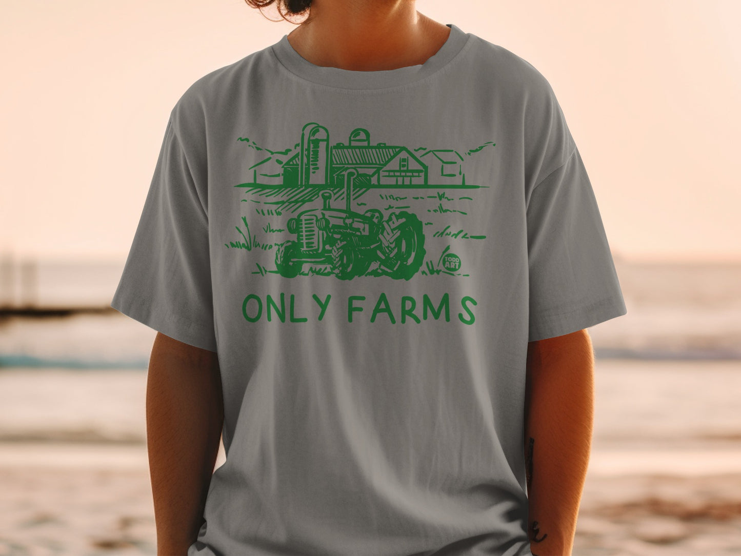 ONLY FARMS Tractor Farm Scene Graphic Print product type