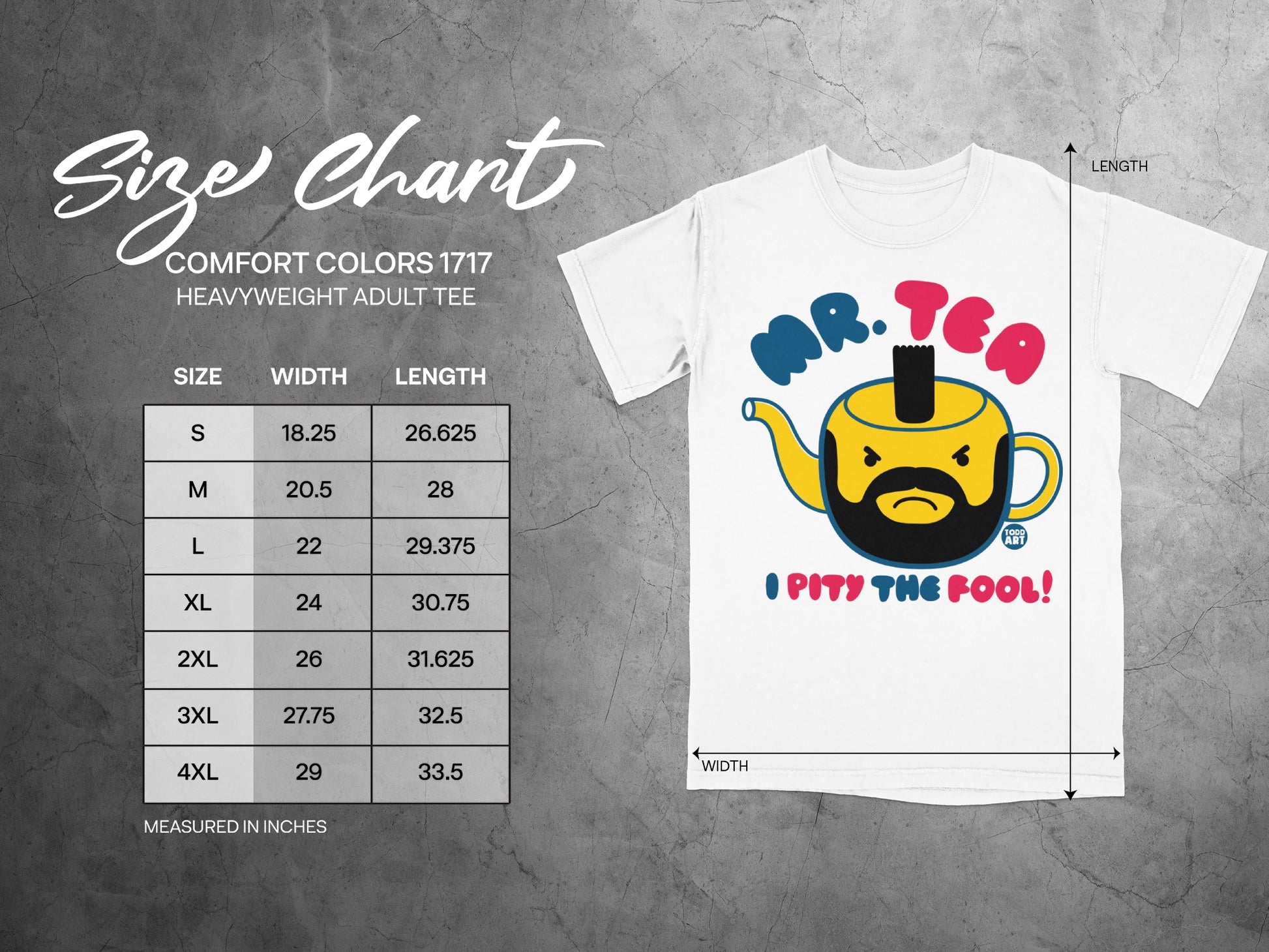 Mr. Tea Teapot I Pity The Fool Graphic product type