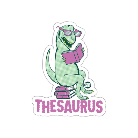 Cool Dinosaur Reading Sticker Thesaurus Fun Gift Decal