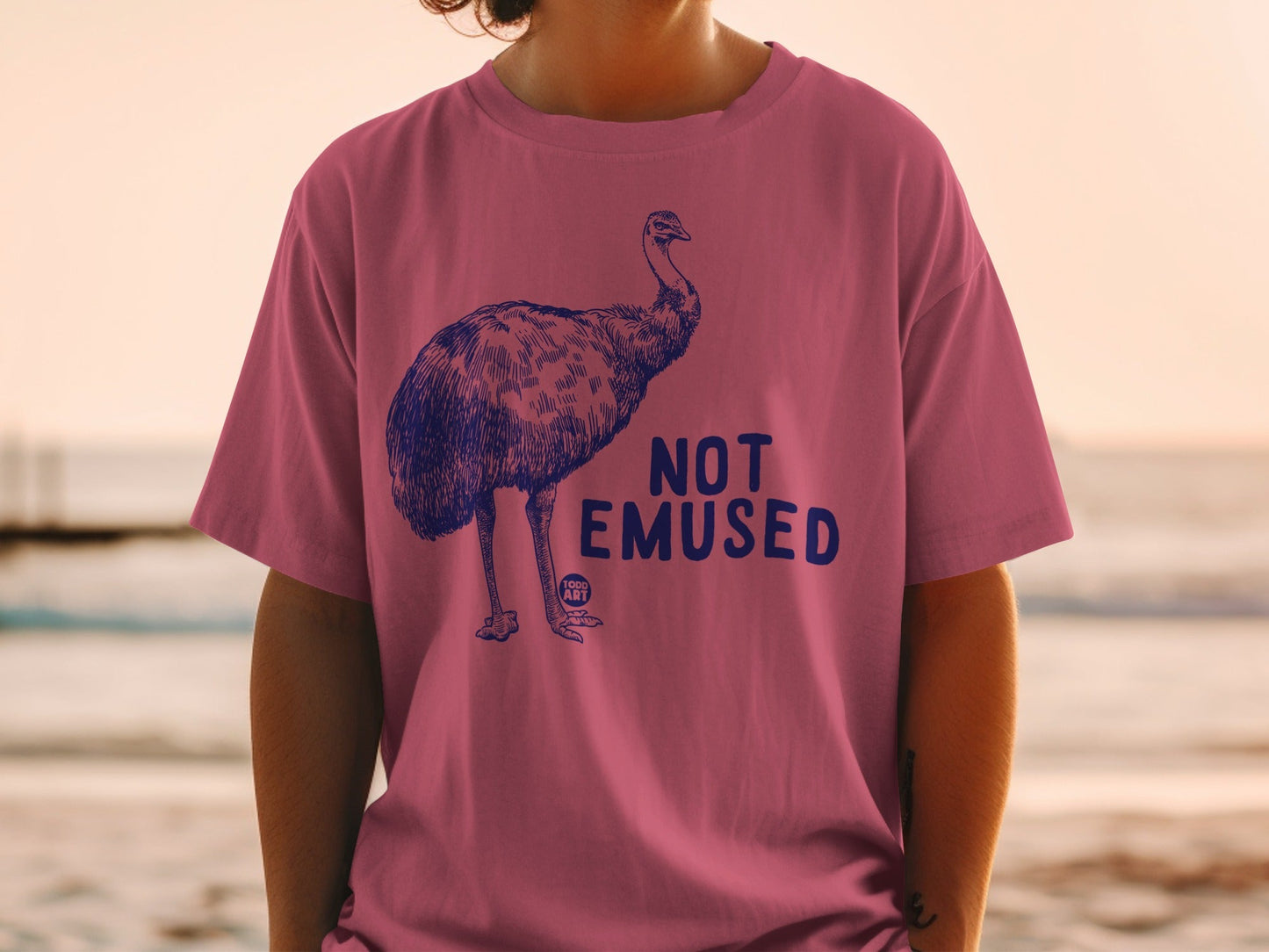 Not Emused Ostrich Graphic Statement T-shirt