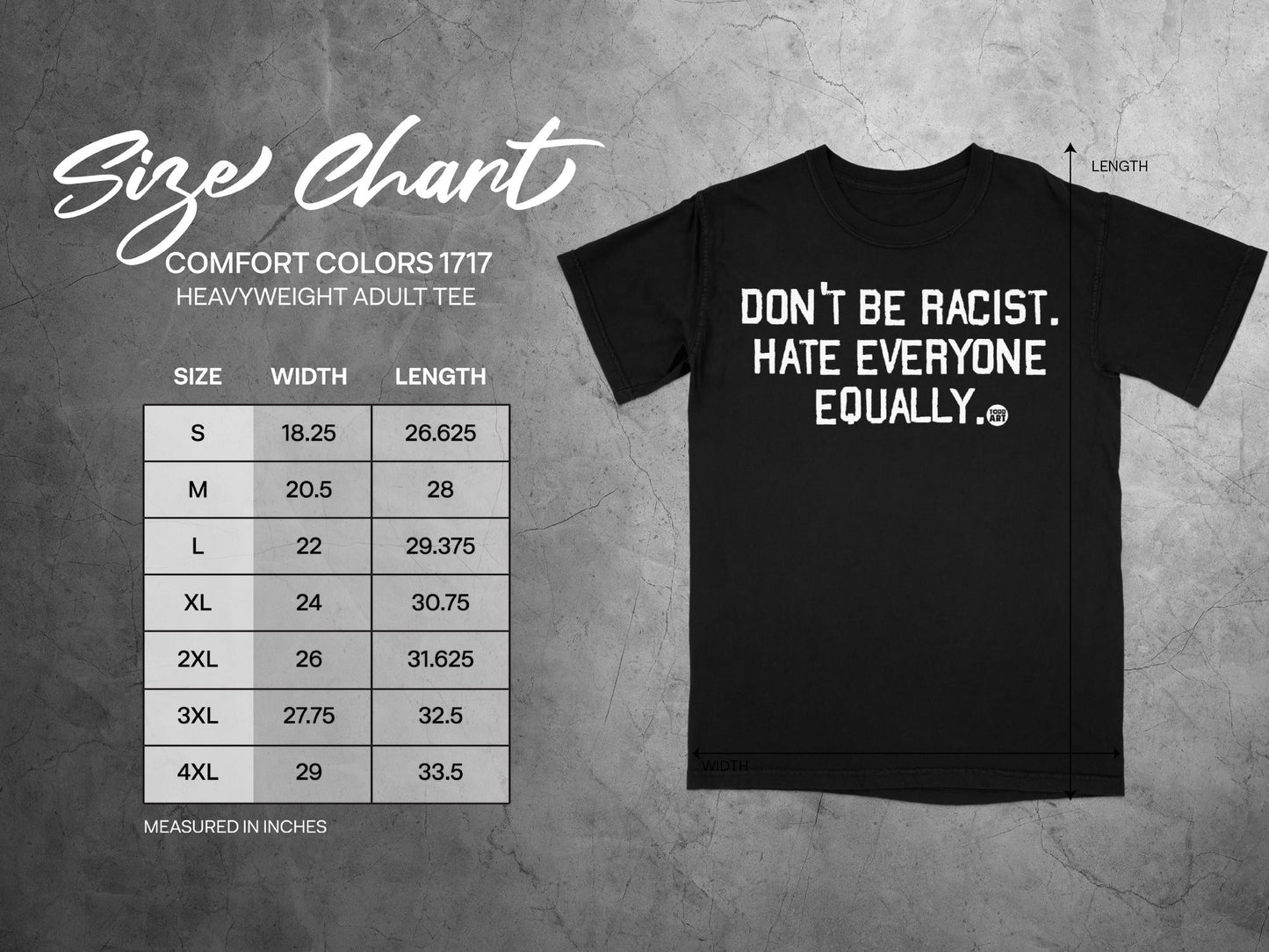 Don't Be Racist Hate Everyone Equally Adult Tee Product