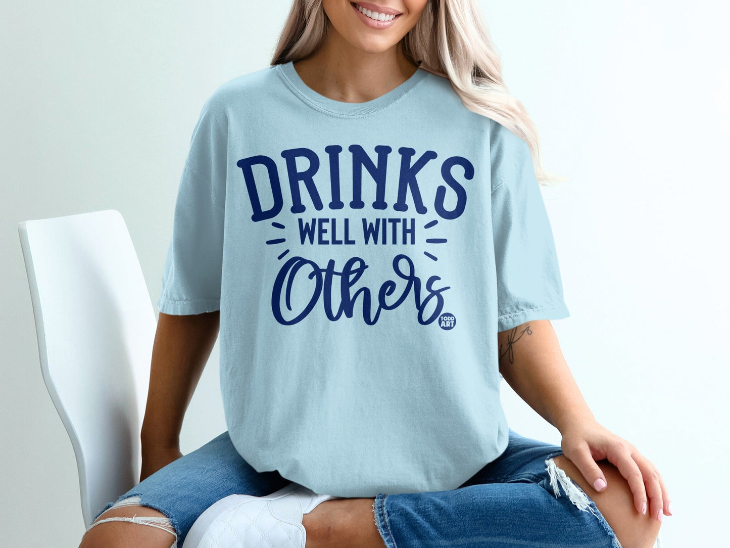Drinks Well With Others Graphic Tee Shirt