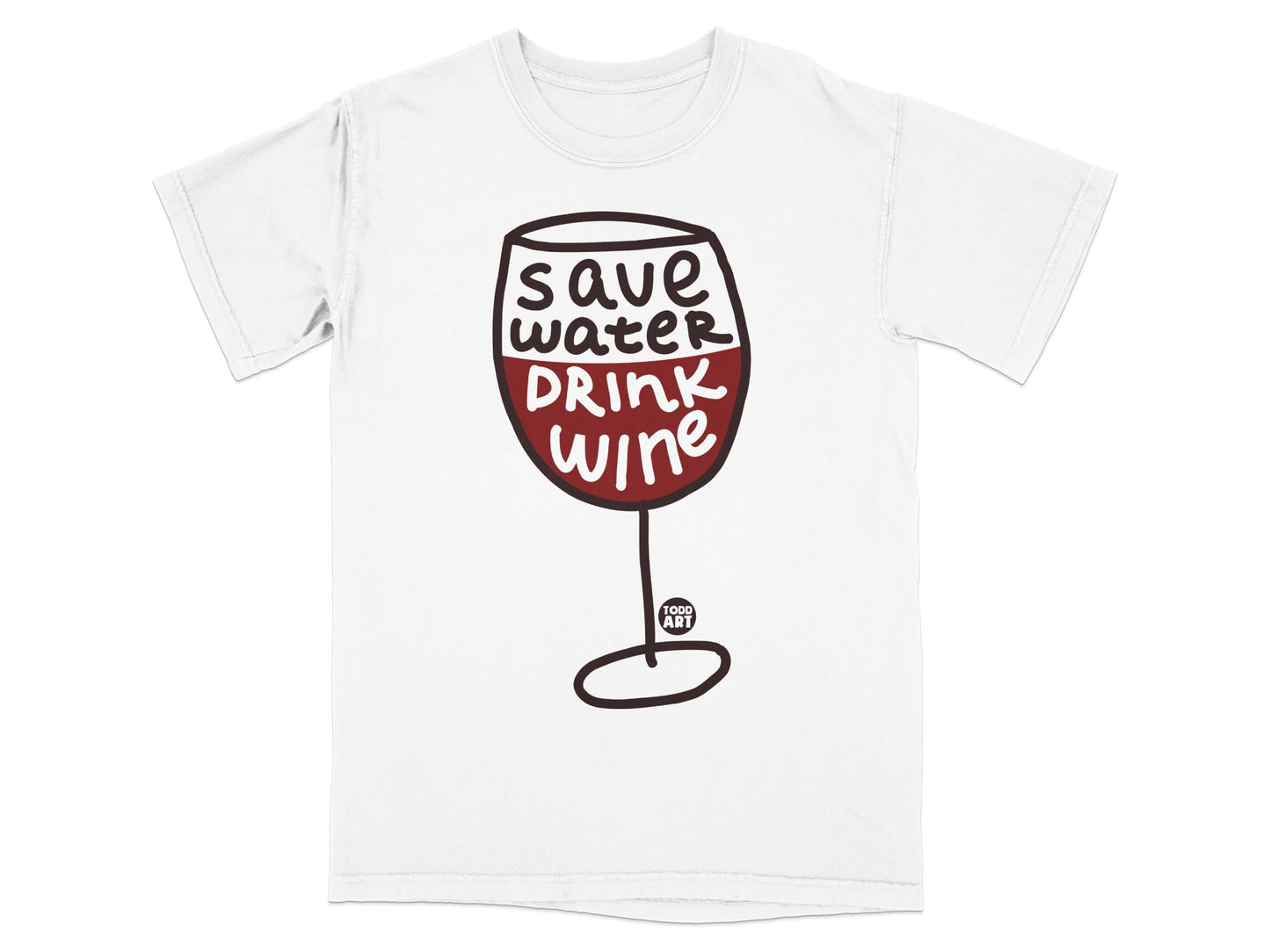 Save Water Drink Wine Graphic T-Shirt