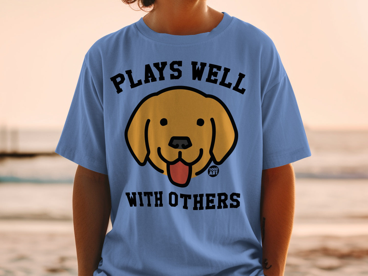 Plays Well With Others Adorable Dog T-shirt