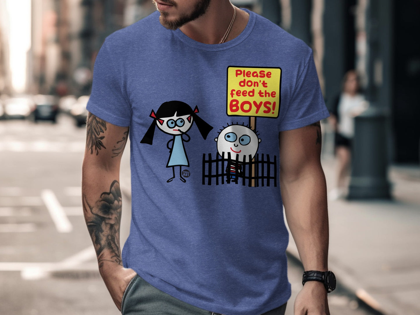 Please Don't Feed the Boys Funny Graphic T-Shirt
