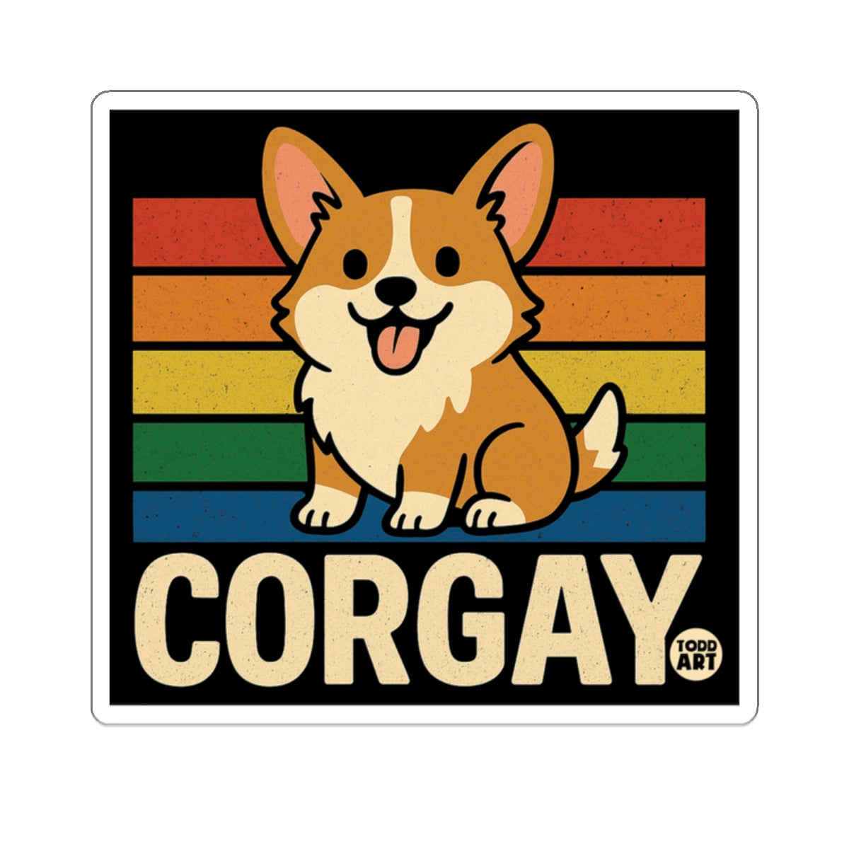 Cute Corgi Rainbow Flag Corgay Dog Pride Funny 