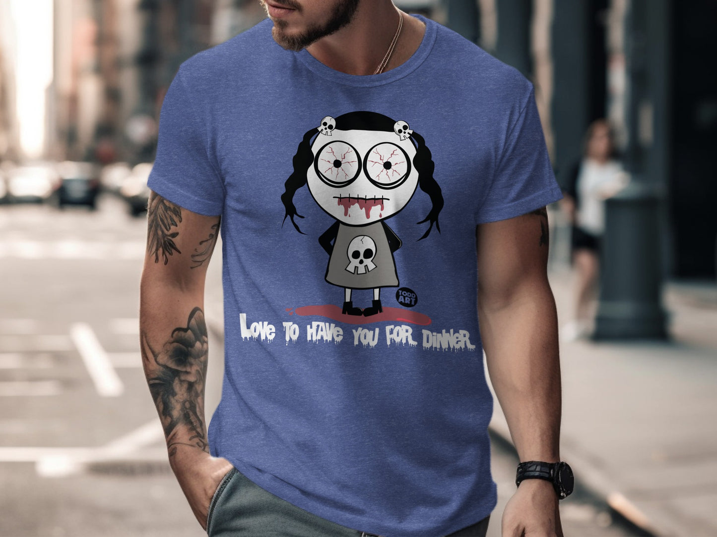Love To Have You For Dinner horror character t-shirt