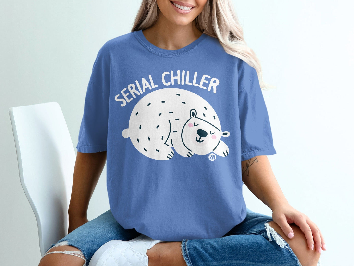 Serial Chiller Polar Bear Graphic Print T-Shirt