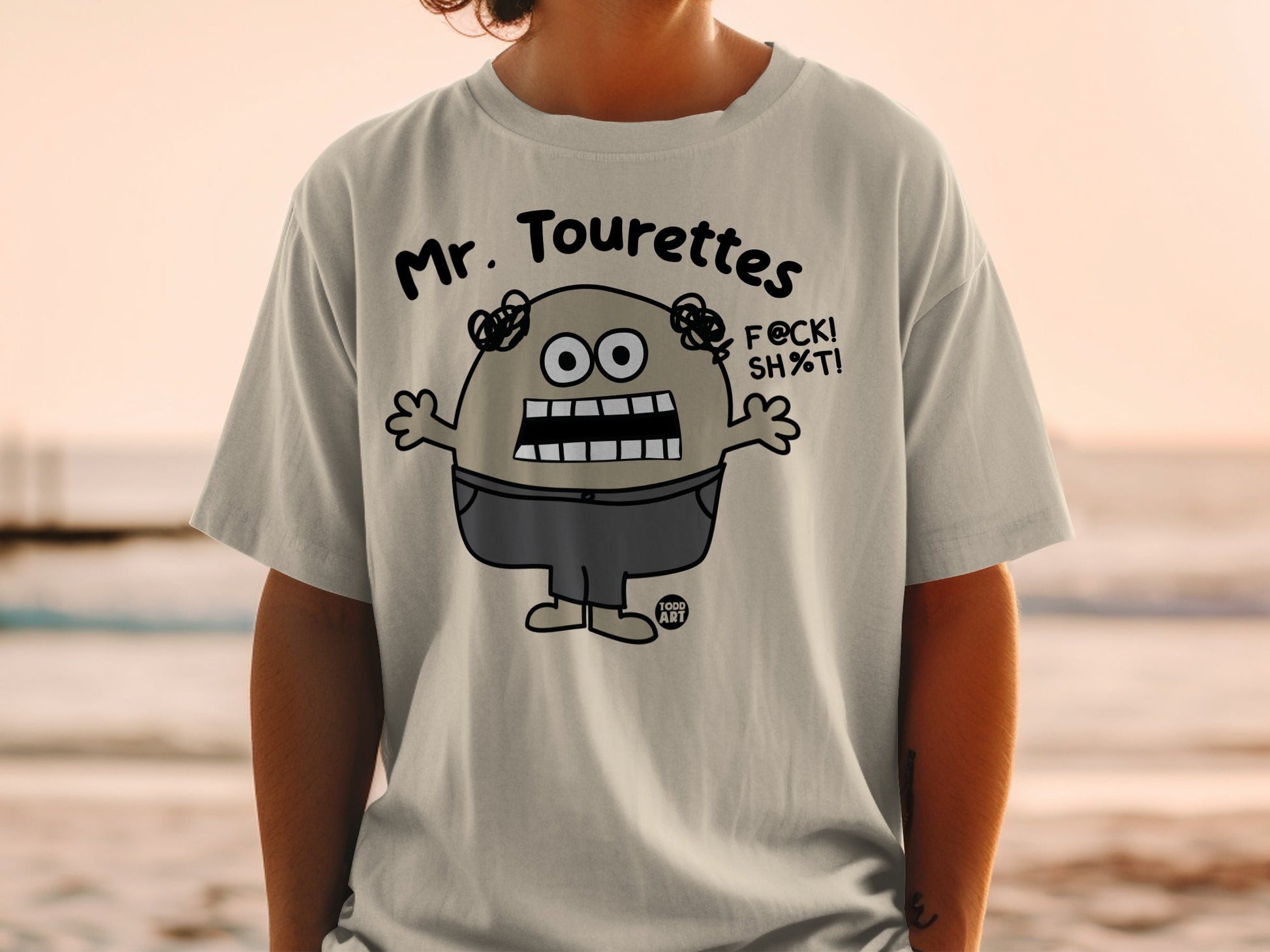 Mr. Tourettes Funny Todd Art Graphic T-shirt