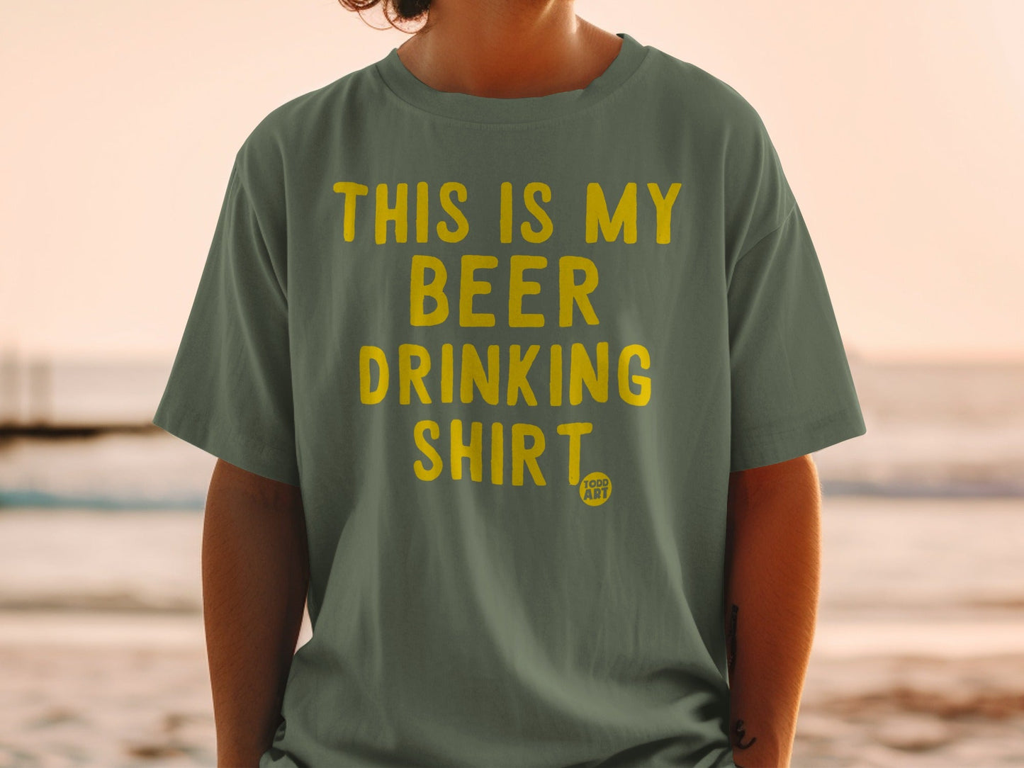 This Is My Beer Drinking Shirt Todd Art T-Shirt
