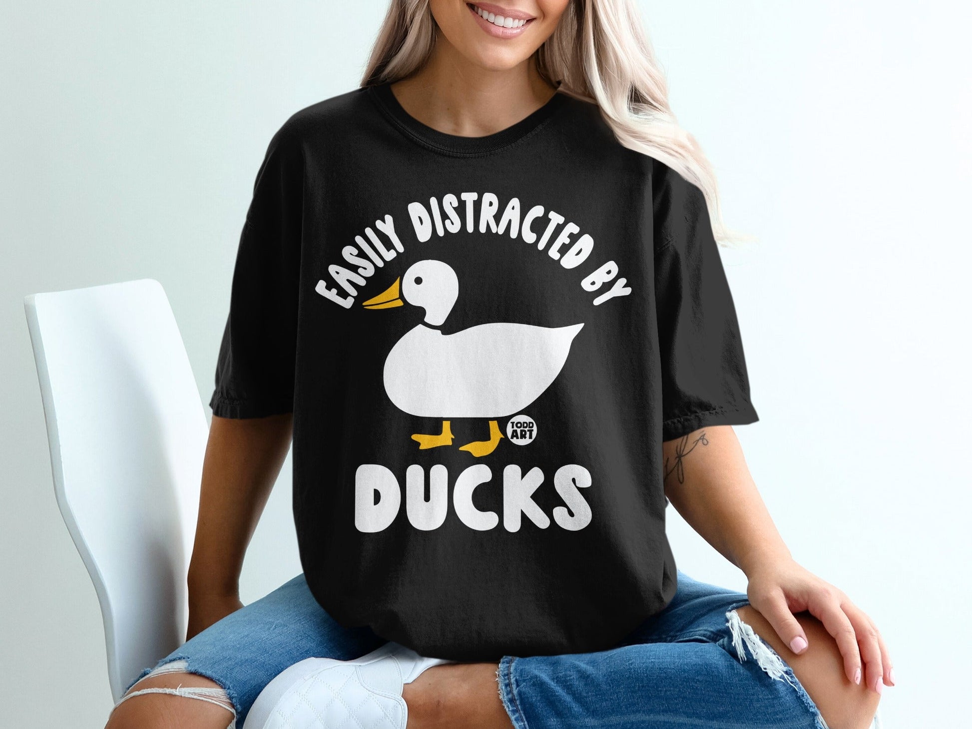 Easily Distracted by Ducks Graphic T-Shirt
