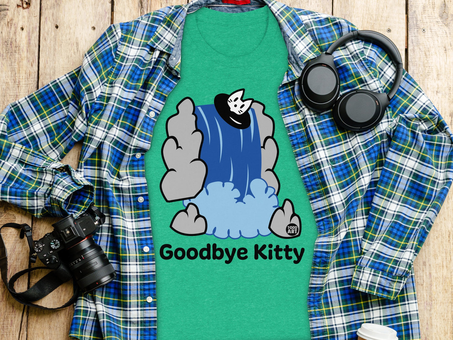 Goodbye Kitty Graphic Tee Fun Casual Shirt