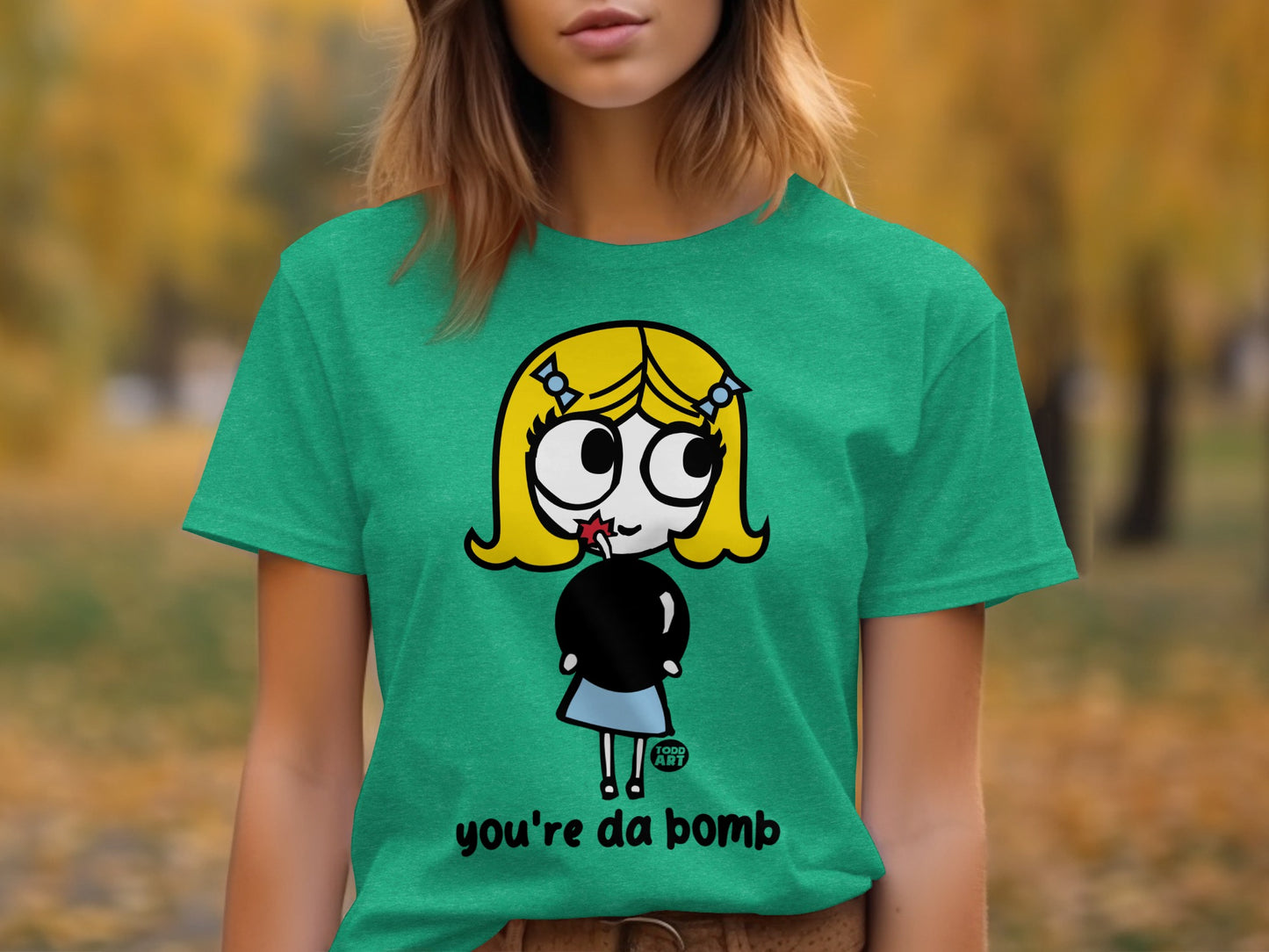 You're Da Bomb Green Graphic T-Shirt Fun Gift Item