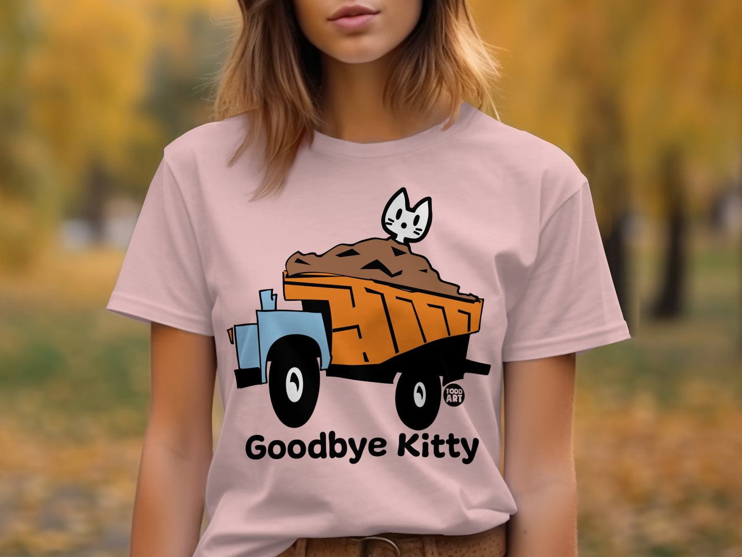 Goodbye Kitty Dump Truck Graphic Shirt