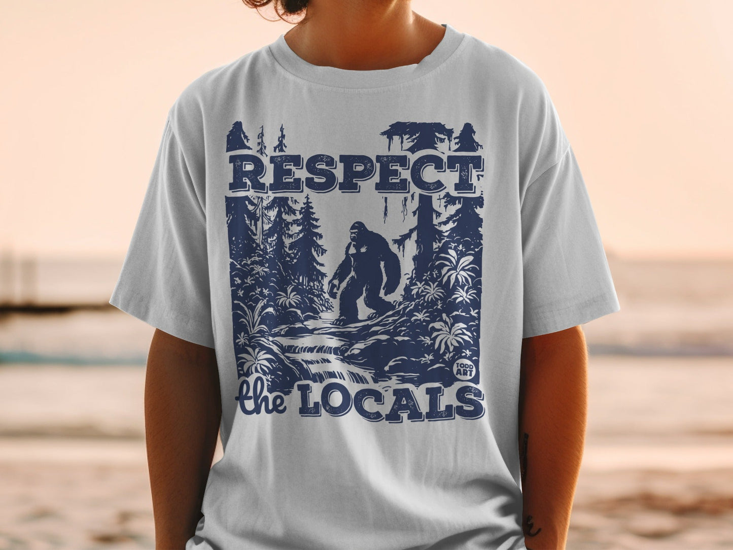 Respect the Locals Bigfoot Graphic T-shirt