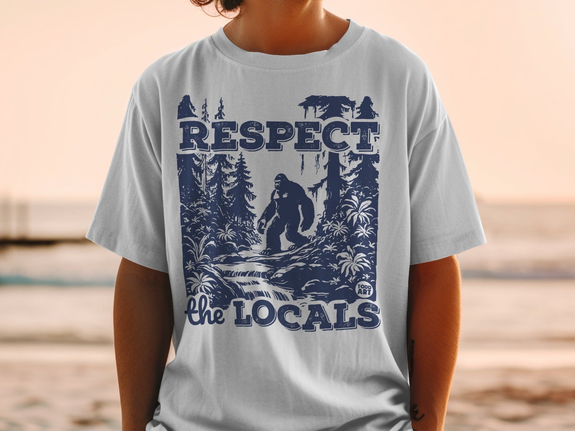 Respect the Locals Bigfoot Graphic T-shirt