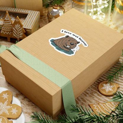 Beaver in waterTodd Art Sticker