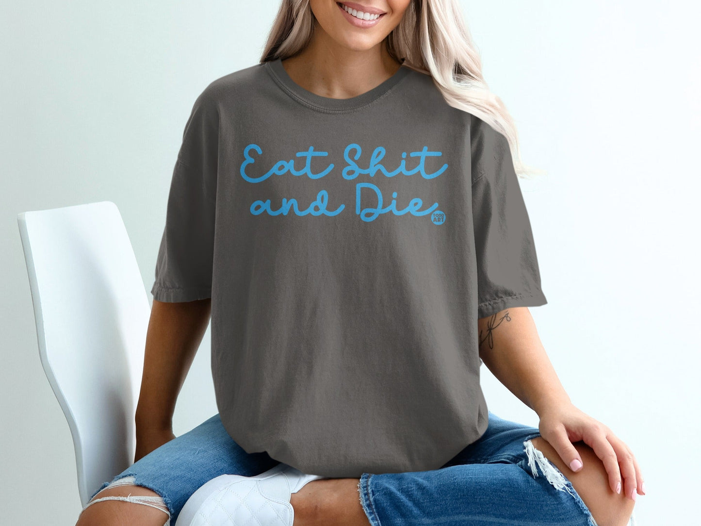 Eat Shit and Die Graphic Tee for Casual Wear