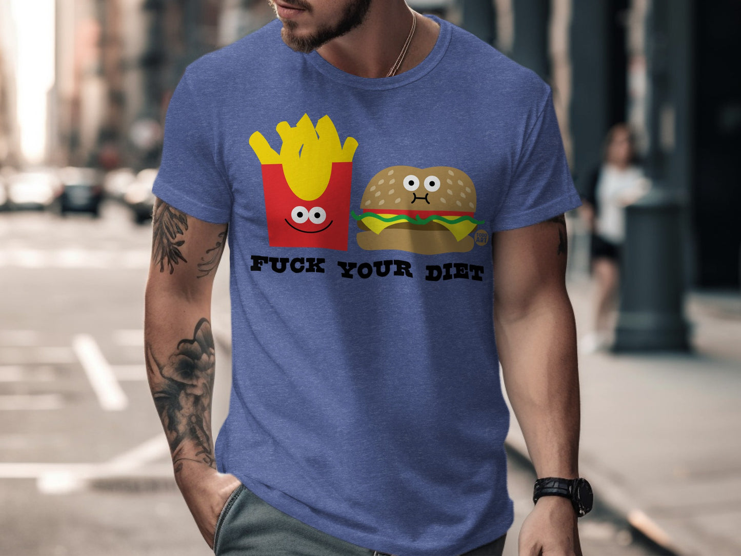 Funny Fries and Burger Graphic Shirt