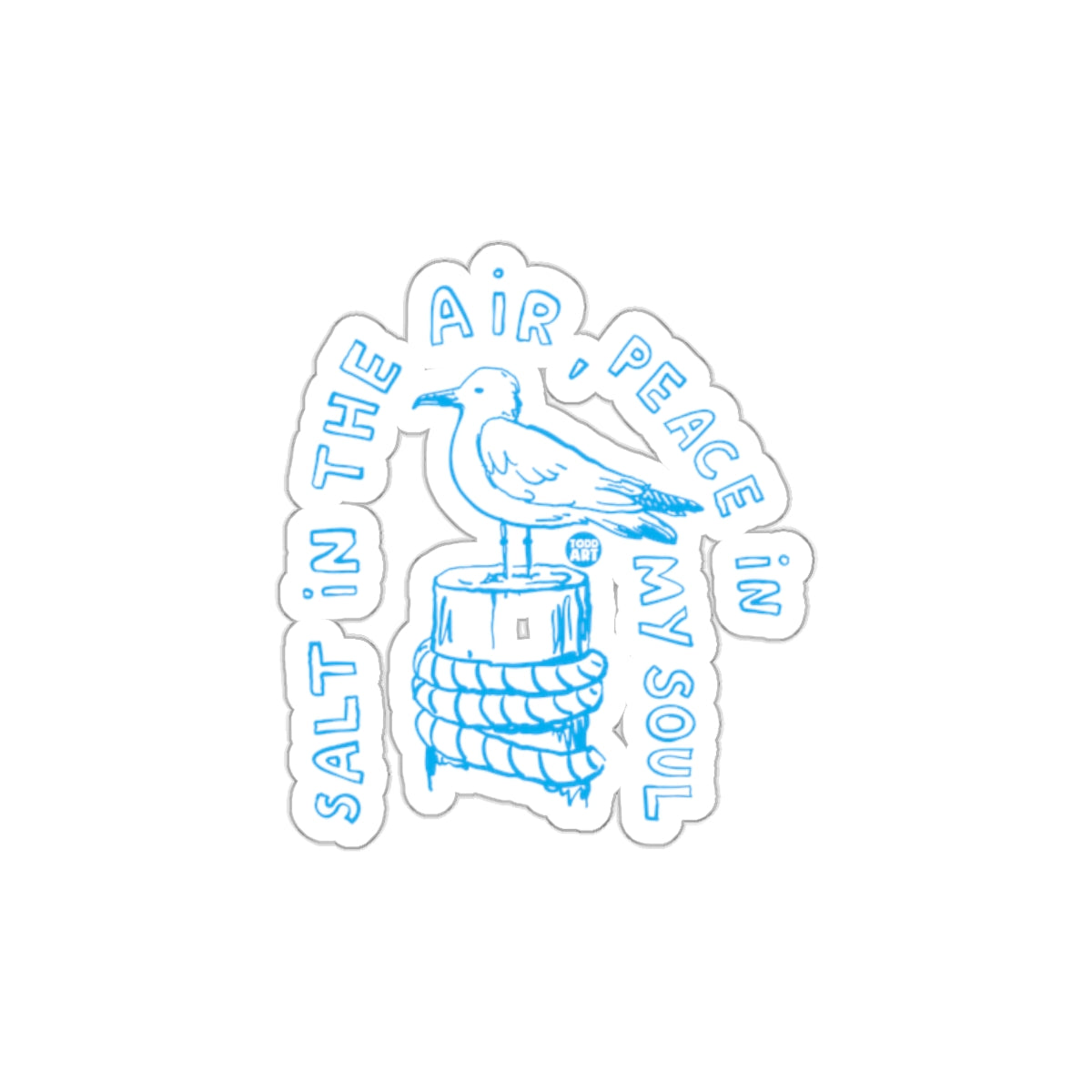 Salt in the Air Peace in My Soul sticker