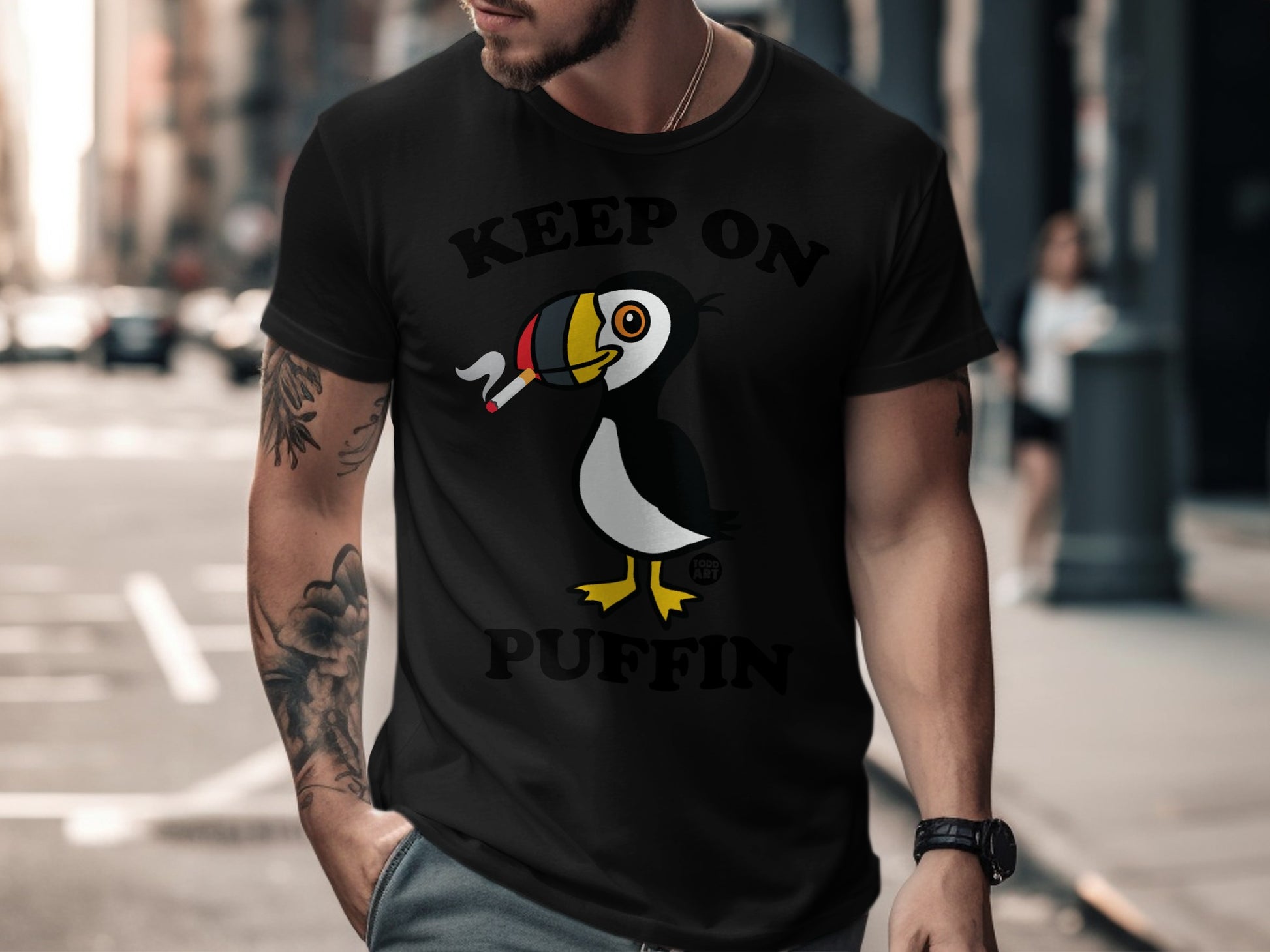 Keep On Puffin Smoking Puffin T-Shirt
