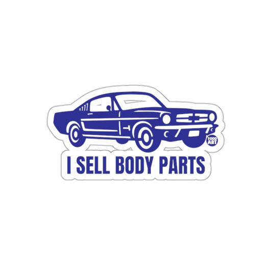 I Sell Body Parts Retro Classic Car Design Sticker