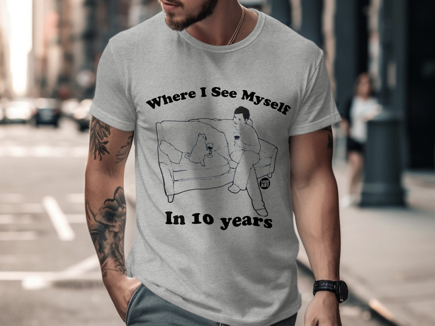 Where I See Myself In 10 Years Printed T-Shirt