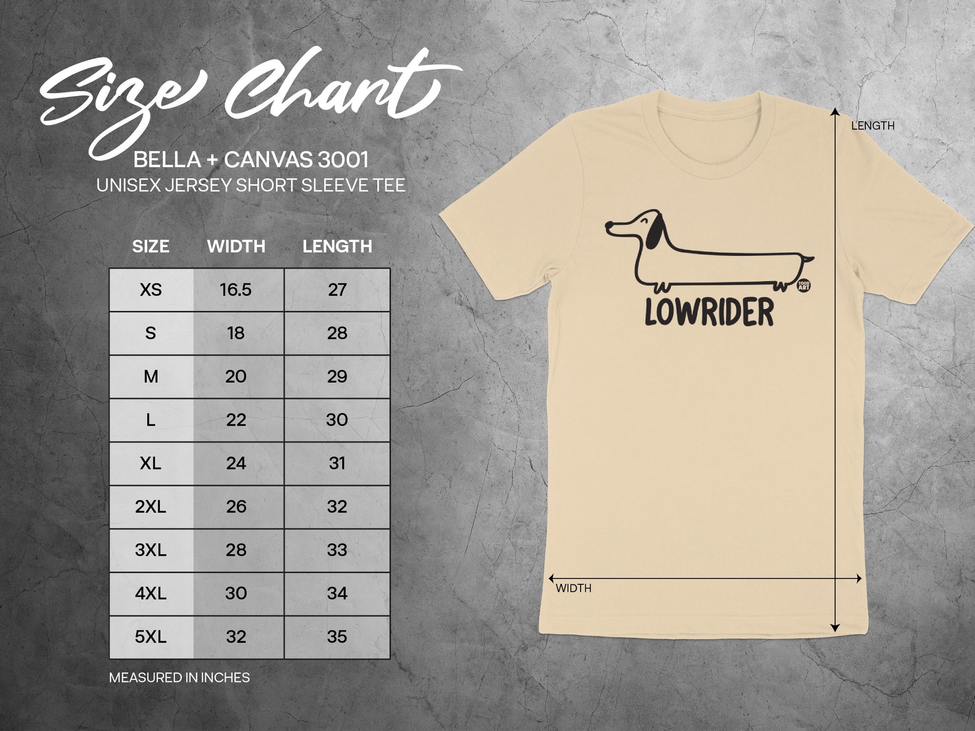 Lowrider Dachshund Graphic Unisex Jersey Short Sleeve Tee product