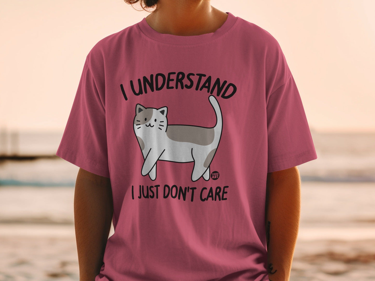 I Understand I Just Don't Care Funny Cat Shirt