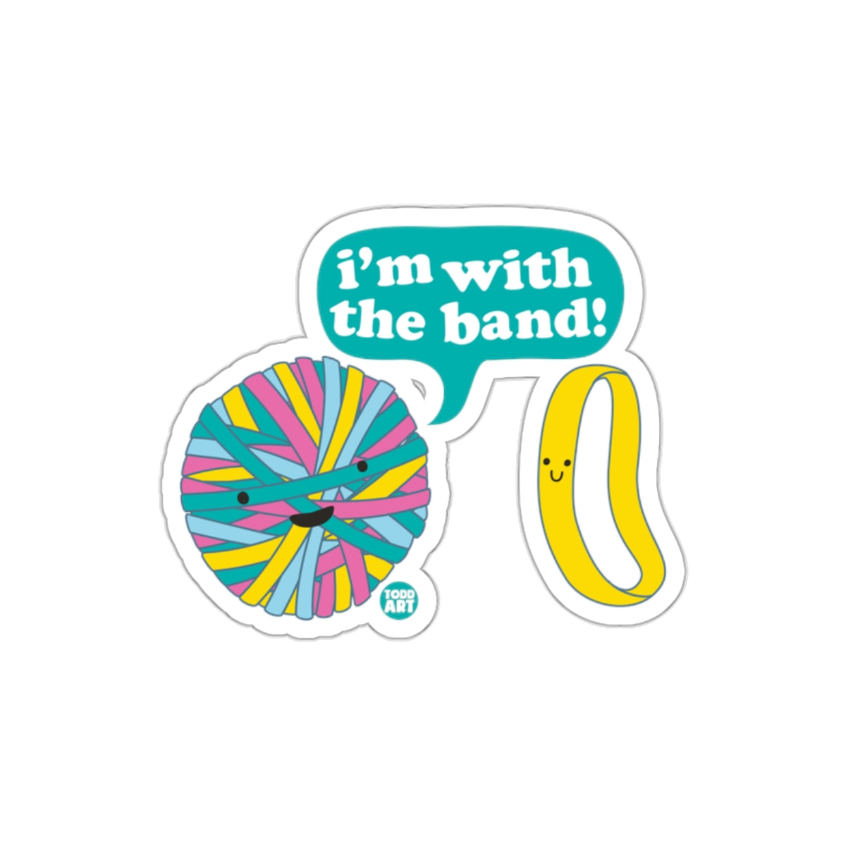 I'm With The Band Colorful Cute sticker