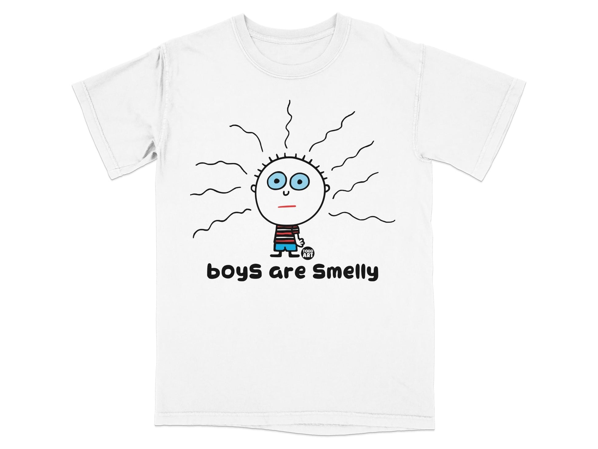 Boys Are Smelly Funny Graphic Tee for Kids