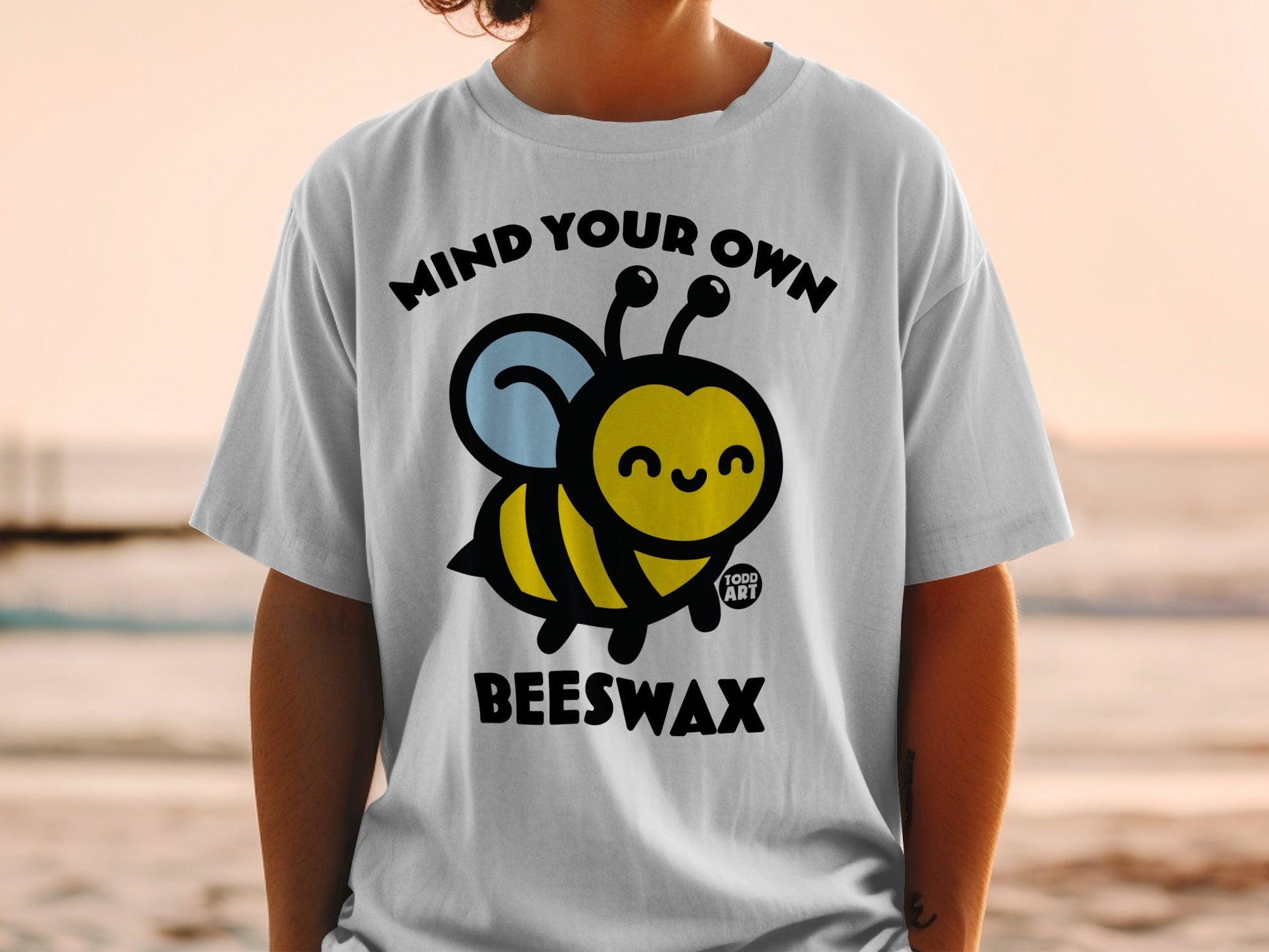 Mind Your Own Beeswax Cute Bee Graphic T-shirt