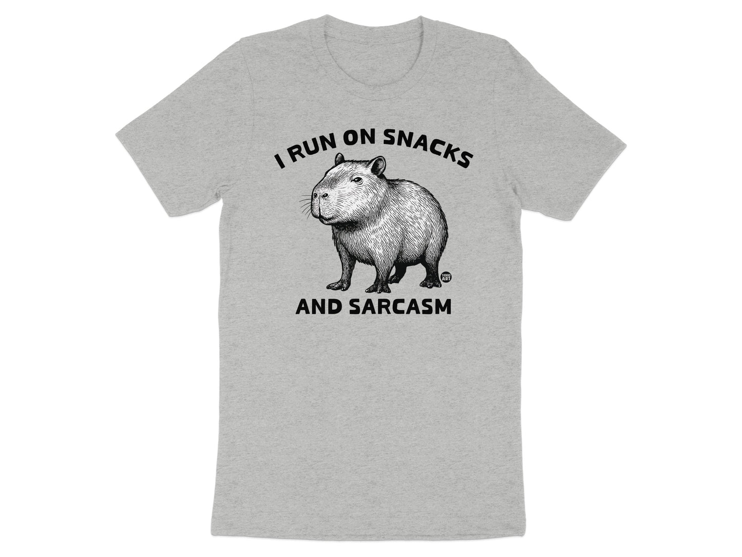 I Run on Snacks and Sarcasm Capybara T-shirt