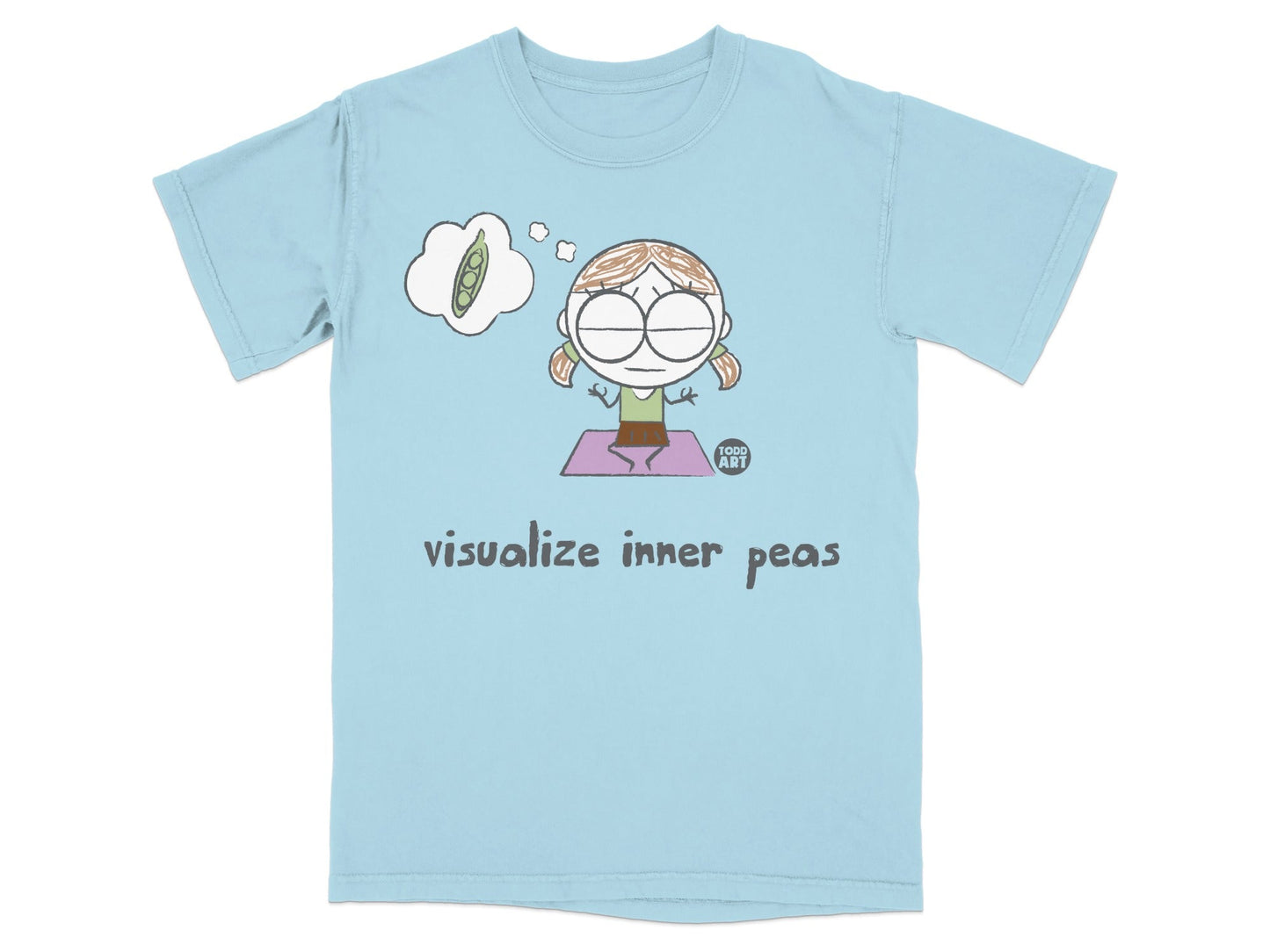 Visualize Inner Peas Funny Yoga Graphic T-shirt